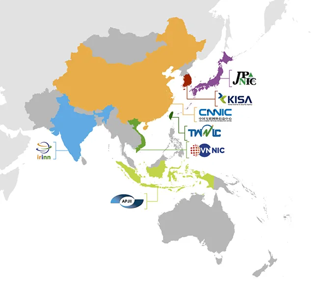Internet Registries Map