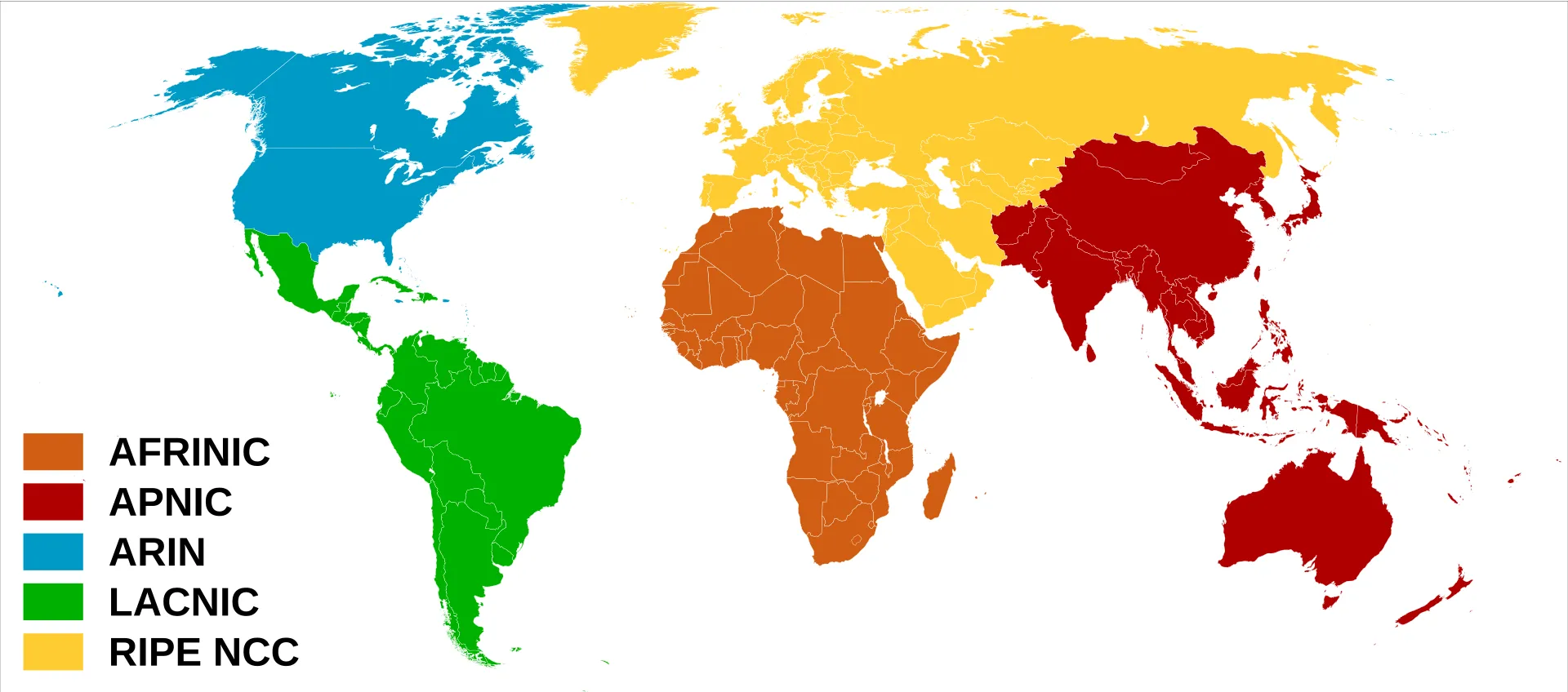 Internet Registries Map