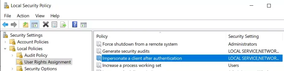 Local Security Policy