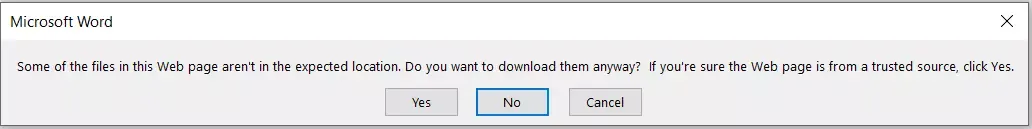 Word Warning Prompt